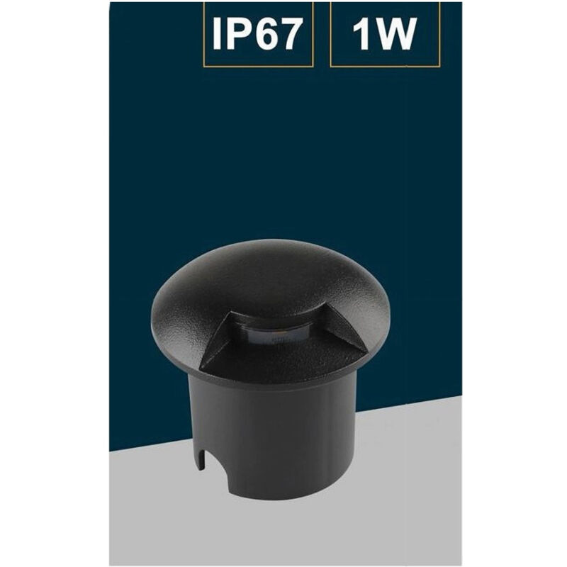 foto del prodotto faretto calpestabile led 1w 1 fascio luce lampada segnapassi per esterno ip67 321 bianco caldo trade shop traesio