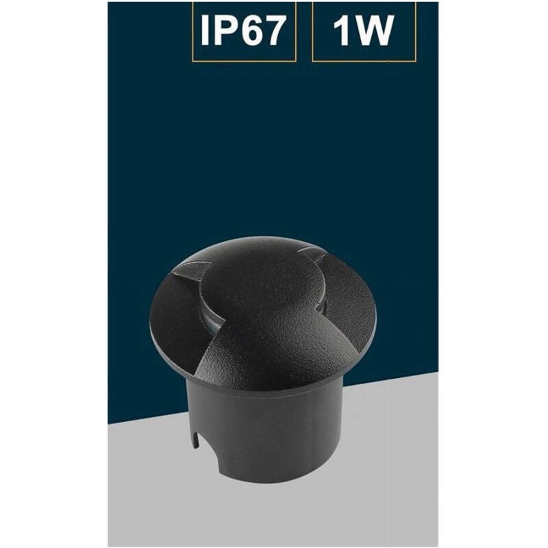 foto del prodotto faretto calpestabile led 1w 2 fasci luce lampada segnapassi per esterno ip67 322 bianco naturale trade shop traesio