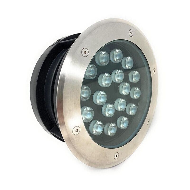 foto del prodotto faretto carrabile calpestabile segnapassi da terra 18 w led luce calda ip67
