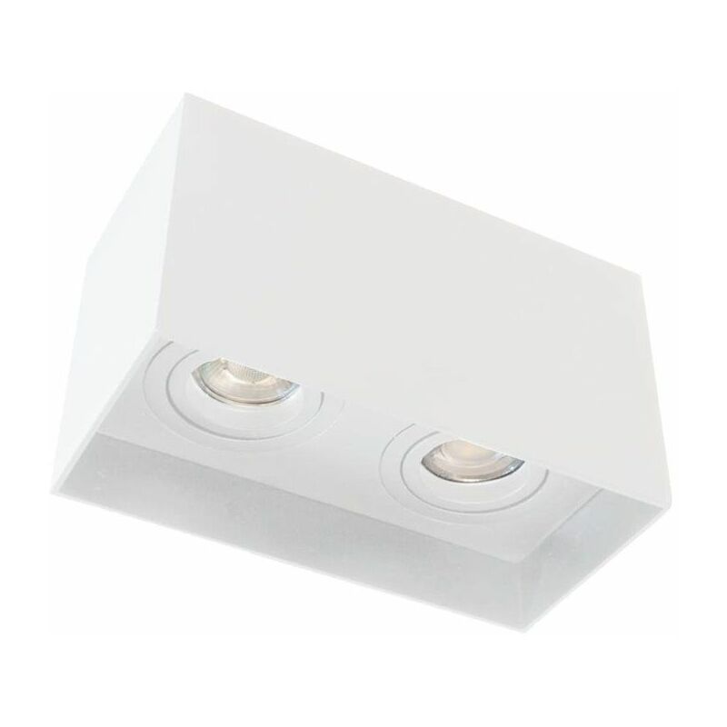 foto del prodotto faretto clark 2xgu10 basculante bianco