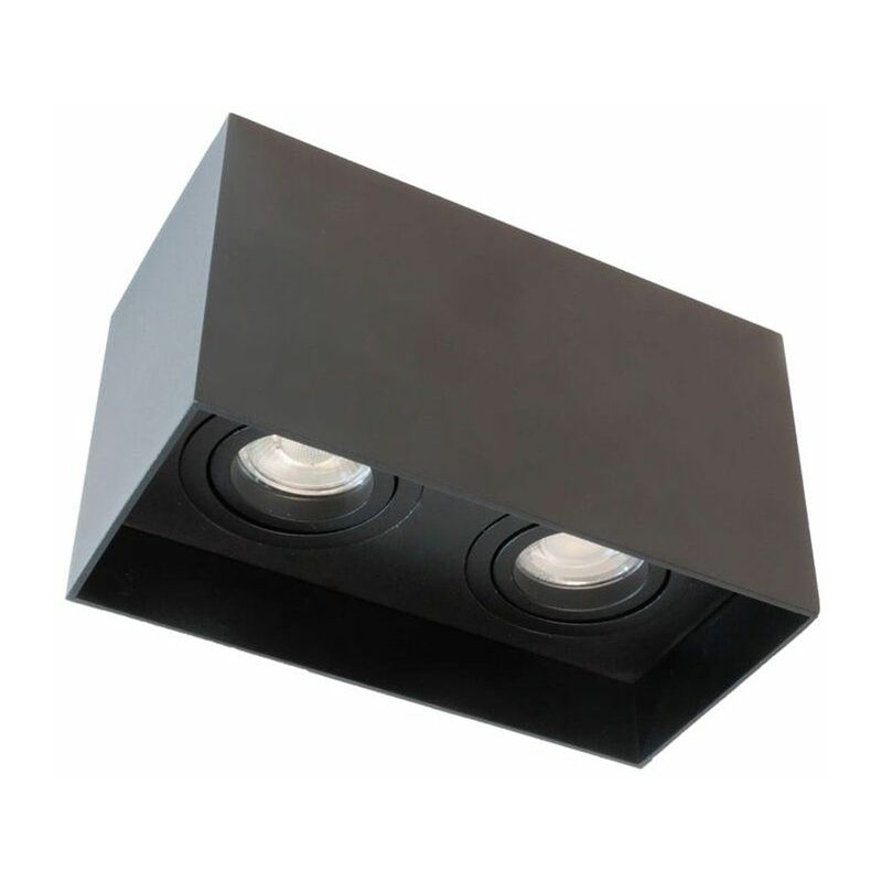 foto del prodotto faretto clark 2xgu10 basculante nero