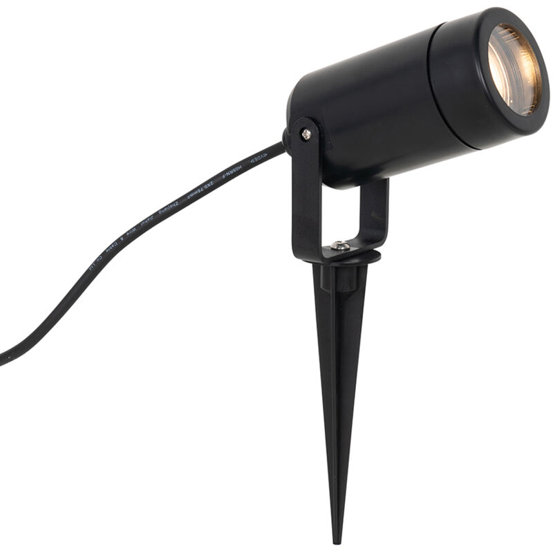 foto del prodotto faretto con palo da giardino solo eco moderno plastico nero oblungo max. 1 x watt qazqa