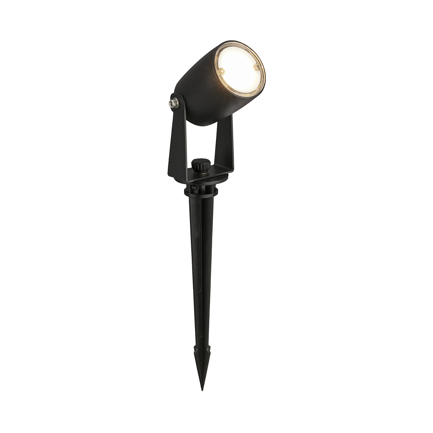 foto del prodotto faretto con picchetto esterno moderno iris plastica nero led 6w 3000k ip65
