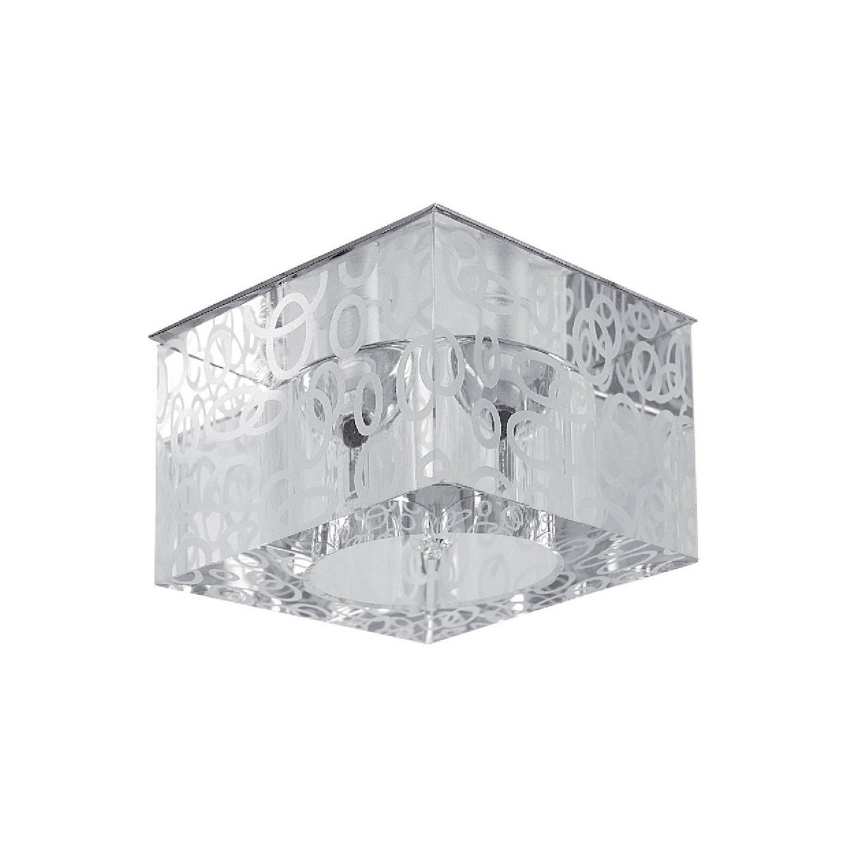 foto del prodotto faretto cristaldream, argento, metallo, 2x7x7 cm, epikasa
