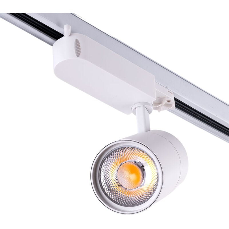 foto del prodotto faretto da binario led 30w 2.700lm cri90 6000 k trifase 40.000h ho fc 3f 30w w cw 
