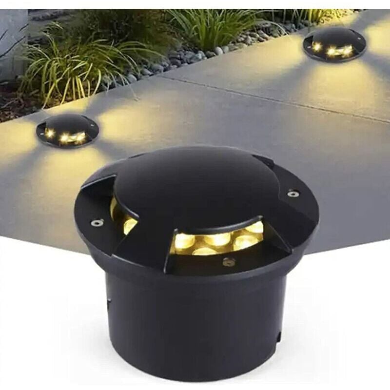 foto del prodotto faretto da giardino interrato faretto led da incasso a terra illuminazione a 4 lati, ip65 impermeabile adatto per l illuminazione di giardini,
