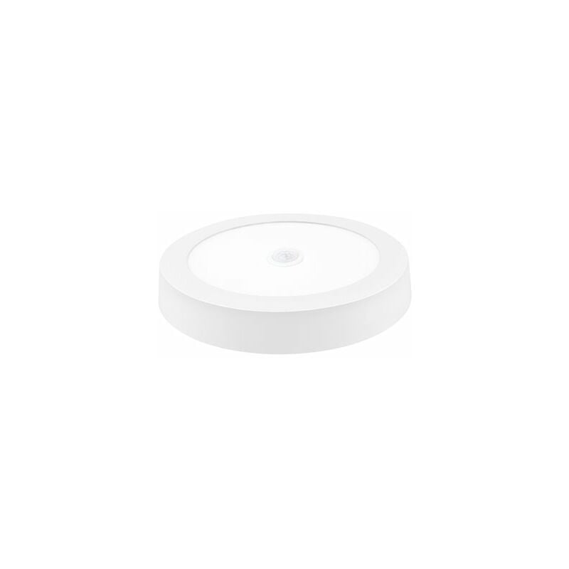foto del prodotto faretto da incasso a led con sensore di superficie rotondo bianco opaco 18w freddo