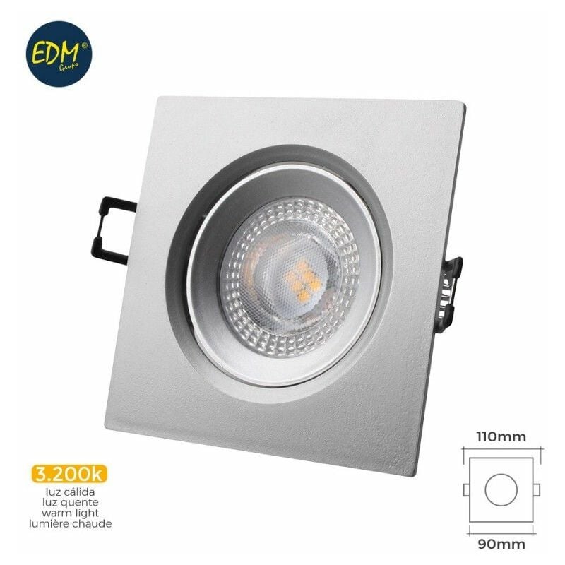 foto del prodotto faretto da incasso a led edm 5w 380lm 3200k cornice cromata 31658