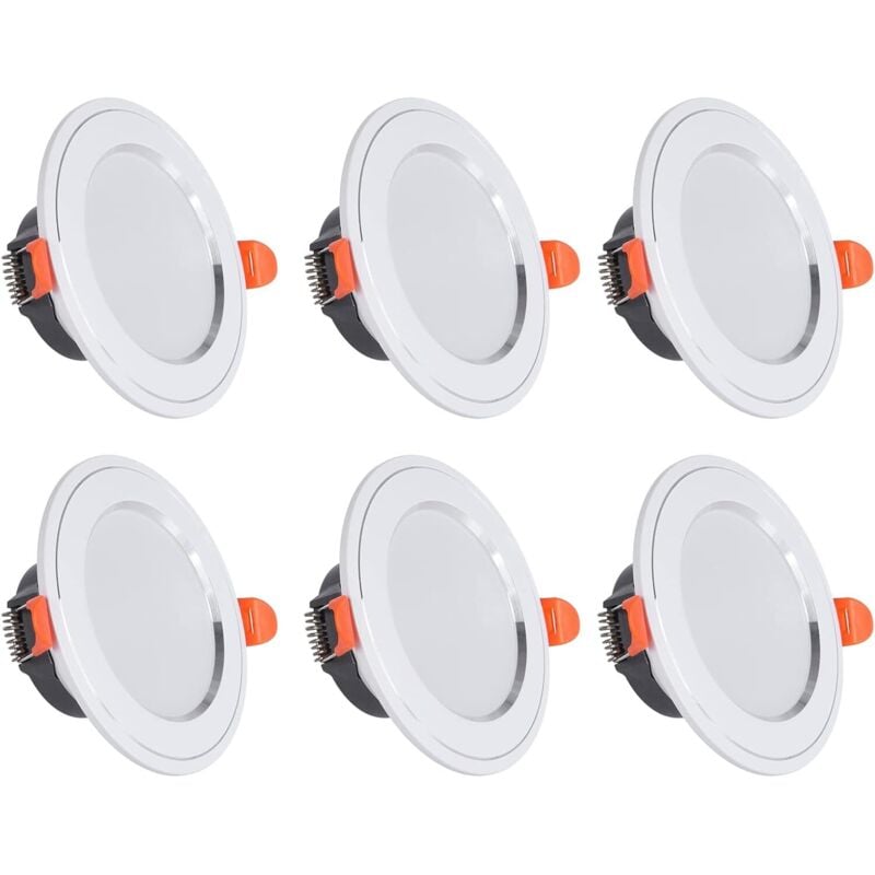 foto del prodotto faretto da incasso a led, equivalente a 70 w, luce da incasso a soffitto da 630 lm, bianco freddo 6000 k, lampada da soffitto a led ip40, ac185 265