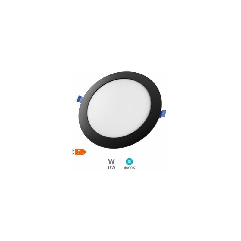 foto del prodotto faretto da incasso a led rotondo belur 18w 6500k nero