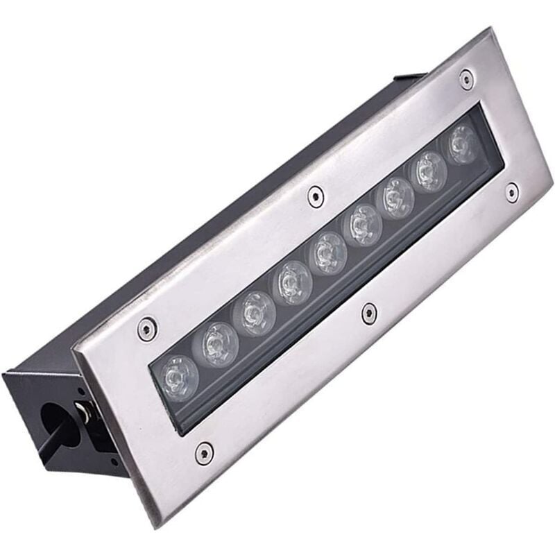 foto del prodotto faretto da incasso a parete rettangolare a led da interrare, faretto da esterno a striscia, impermeabile, quadrato, per parco