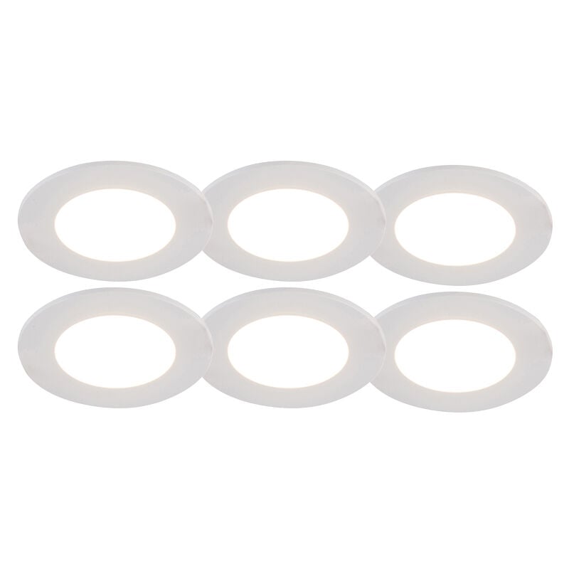 foto del prodotto faretto da incasso blanca moderno plastico bianco tondo non sostituibile led max. 1 x 5 watt qazqa