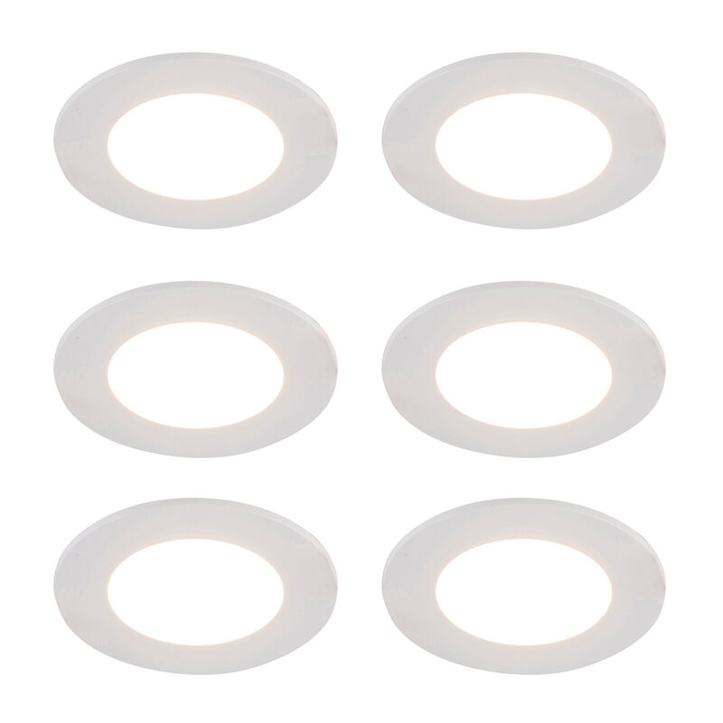 foto del prodotto faretto da incasso blanca moderno plastico bianco tondo non sostituibile led max. 6 x 7 watt qazqa