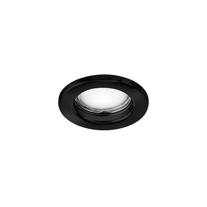 foto del prodotto faretto da incasso contemporaneo oasis metallo nero vetro 1 luce gu10