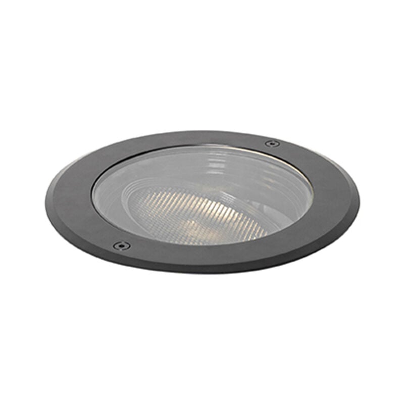 foto del prodotto faretto da incasso da terra delux honey moderno alluminio,vetro,plastico nero tondo max. 1 x watt qazqa