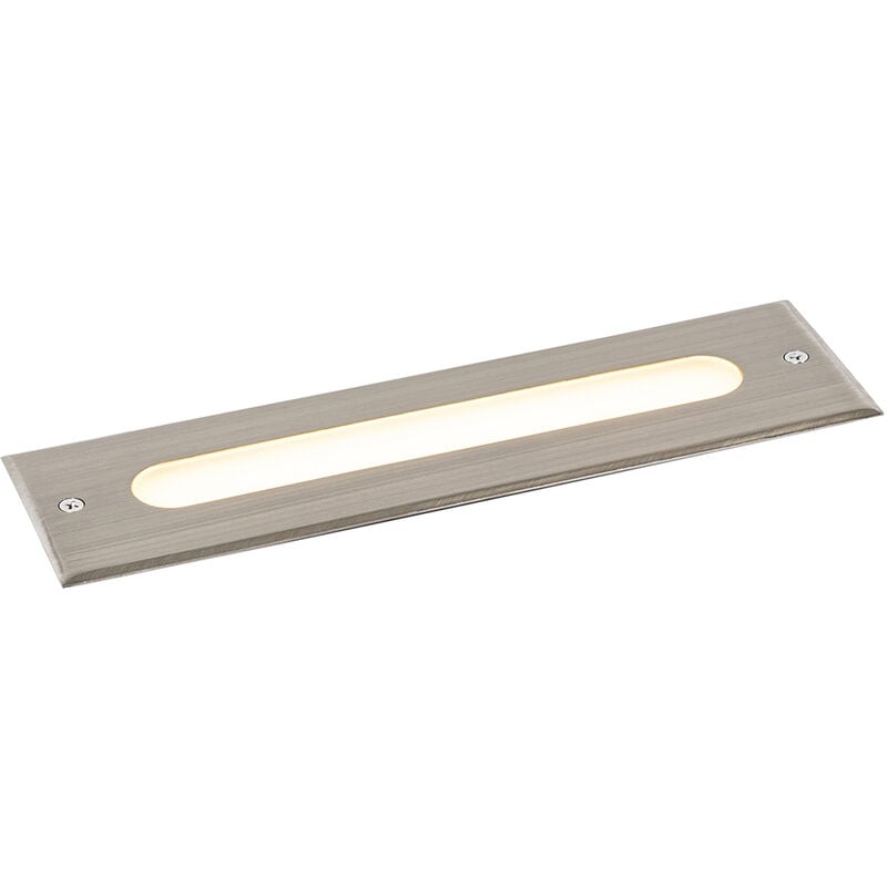 foto del prodotto faretto da incasso da terra eline - moderno - alluminio,acciaio - acciaio - allungato non sostituibile led max. 1 x 10 watt - qazqa