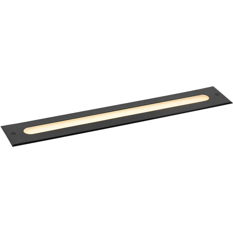 foto del prodotto faretto da incasso da terra eline moderno alluminio,acciaio nero allungato non sostituibile led max. 1 x 20 watt qazqa