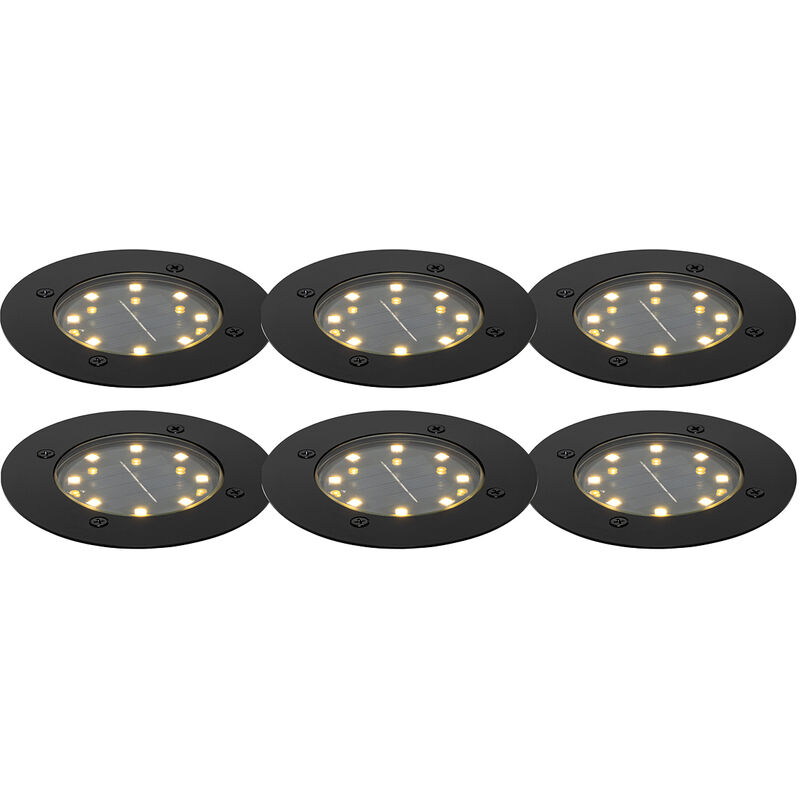 foto del prodotto faretto da incasso da terra terry moderno alluminio nero tondo non sostituibile led max. 1 x 0.2 watt qazqa