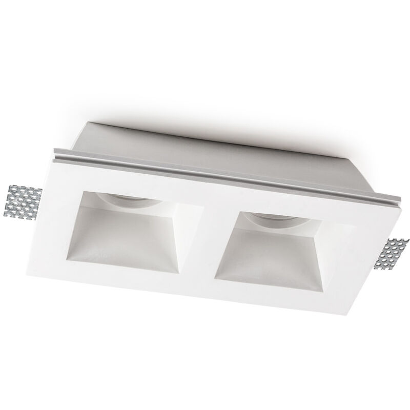 foto del prodotto faretto da incasso doppio gesso 2 luci 230v 57m