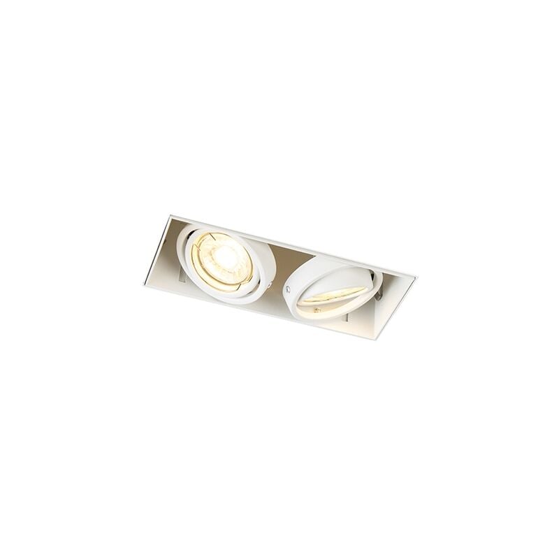 foto del prodotto faretto da incasso grande oneon trimless 50 moderno acciaio bianco allungato max. 2 x watt qazqa