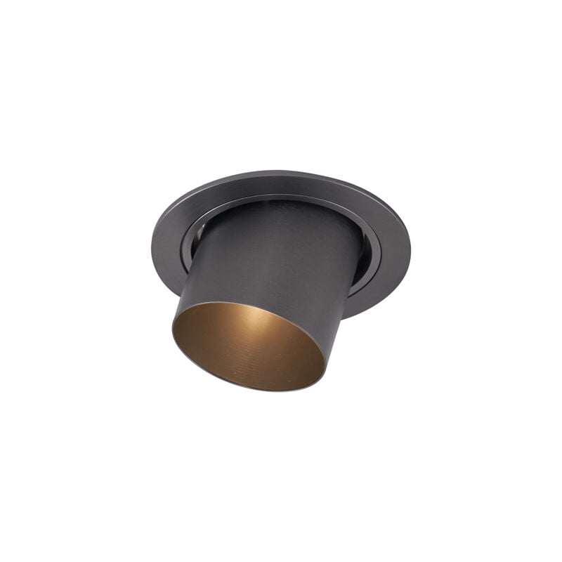 foto del prodotto faretto da incasso installa moderno alluminio gunmetal tondo max. 1 x watt qazqa