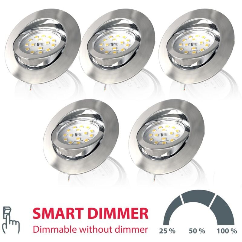 foto del prodotto faretto da incasso led 5er set faretto da soffitto ultrapiatto faretto da incasso dimmerabile