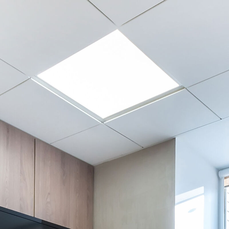 foto del prodotto faretto da incasso led piatto pannello da incasso led quadrato faretto da incasso led a soffitto bianco, alluminio, 36w 4320lm bianco luce diurna,