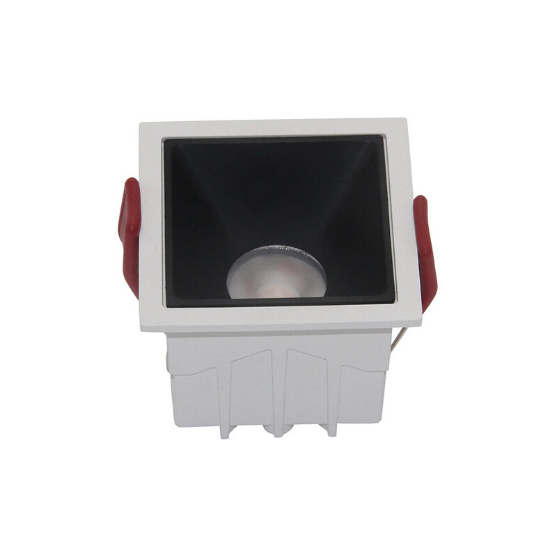 foto del prodotto faretto da incasso moderno alfa led alluminio bianco led diffusore nero 10w