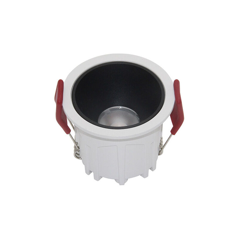 foto del prodotto faretto da incasso moderno alfa led alluminio bianco led diffusore nero dimm.