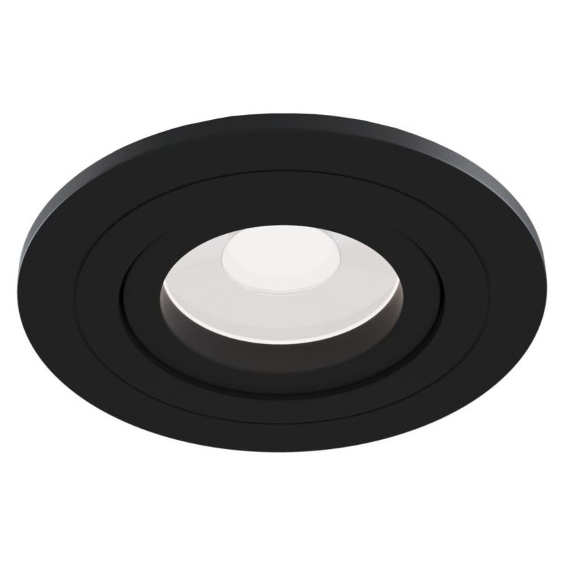 foto del prodotto faretto da incasso moderno atom alluminio nero 1 luce