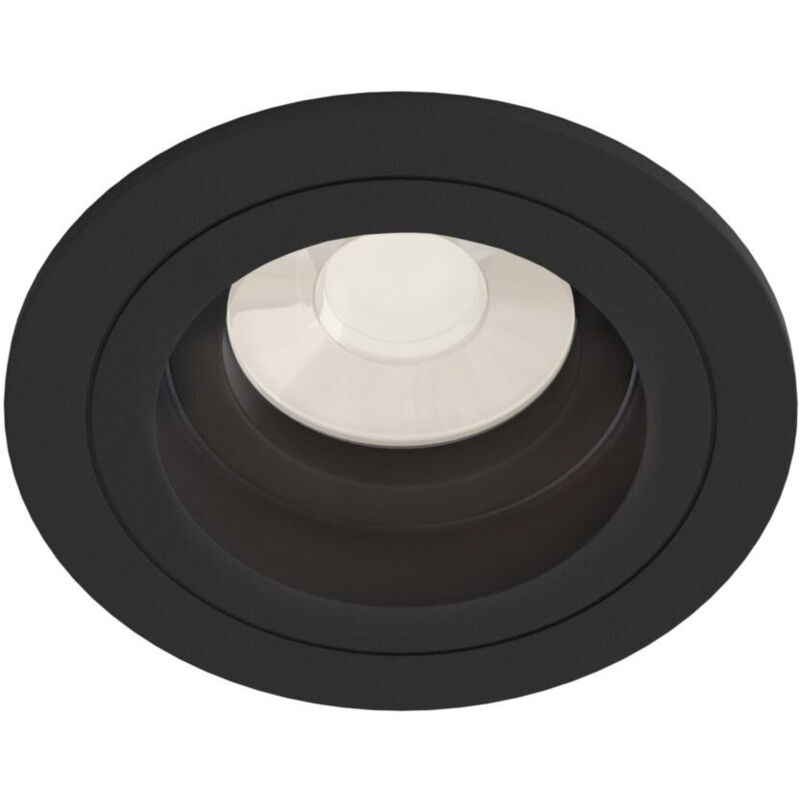 foto del prodotto faretto da incasso moderno atom alto alluminio nero 1 luce