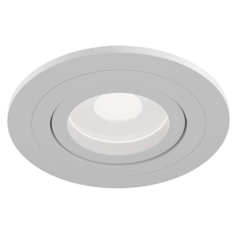 foto del prodotto faretto da incasso moderno atom tondo alluminio bianco 1 luce