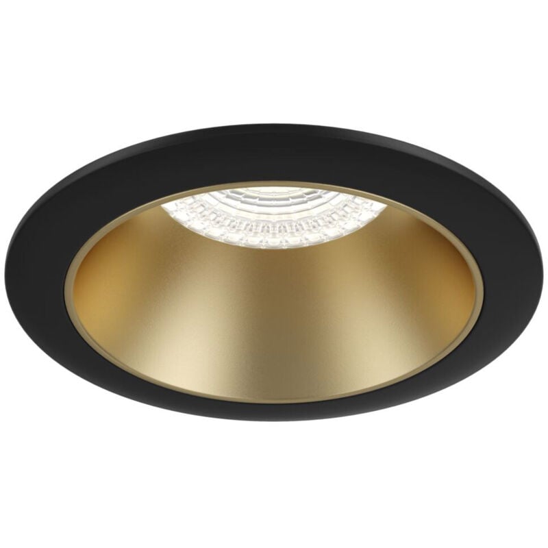 immagine 0 del prodotto faretto da incasso moderno share alluminio nero 1 luce diffusore oro 15w