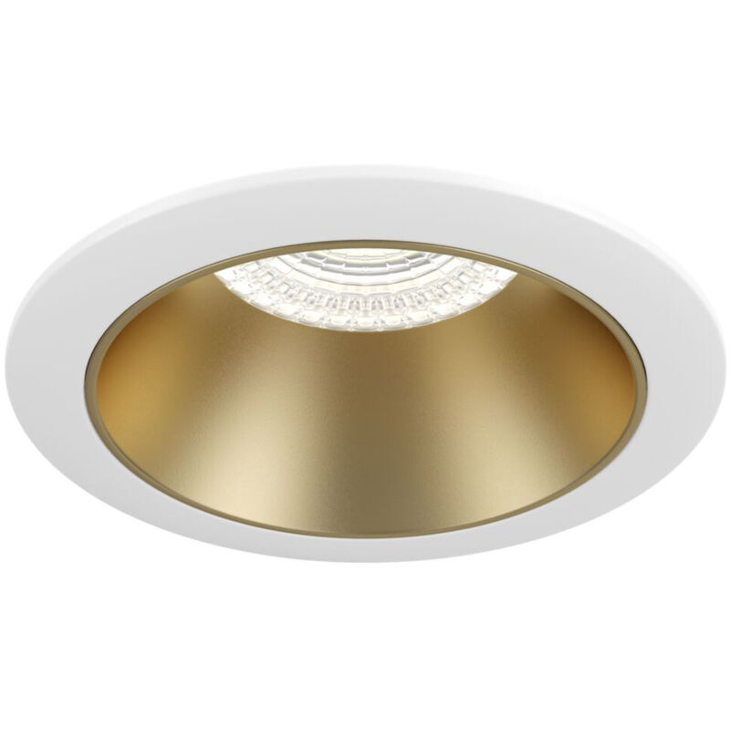 foto del prodotto faretto da incasso moderno share alluminio oro 1 luce diffusore oro