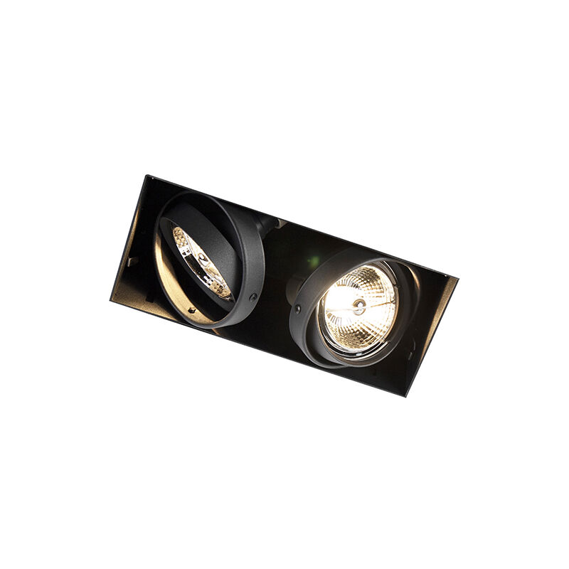 foto del prodotto faretto da incasso oneon moderno acciaio allungato gu10 max. 2 x 6 watt qazqa