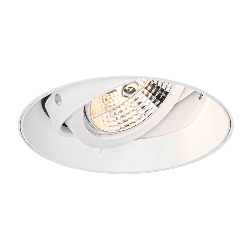 foto del prodotto faretto da incasso oneon trimless 70 moderno alluminio bianco tondo max. 1 x watt qazqa