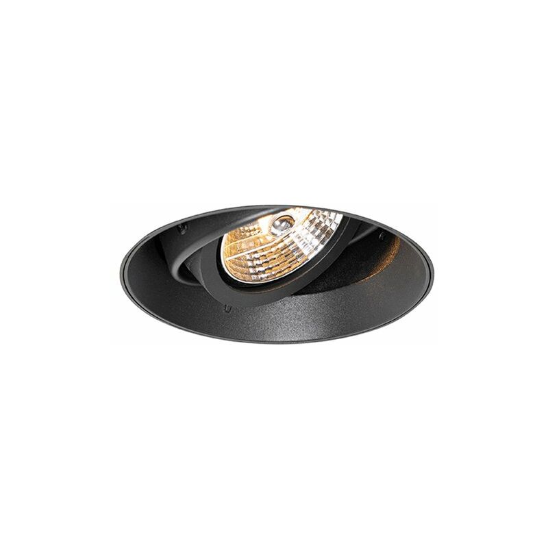 foto del prodotto faretto da incasso oneon trimless 70 moderno alluminio nero tondo max. 1 x watt qazqa
