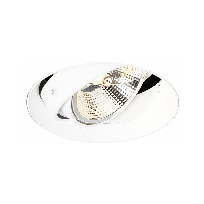 foto del prodotto faretto da incasso oneon trimless moderno alluminio bianco tondo max. 1 x watt qazqa