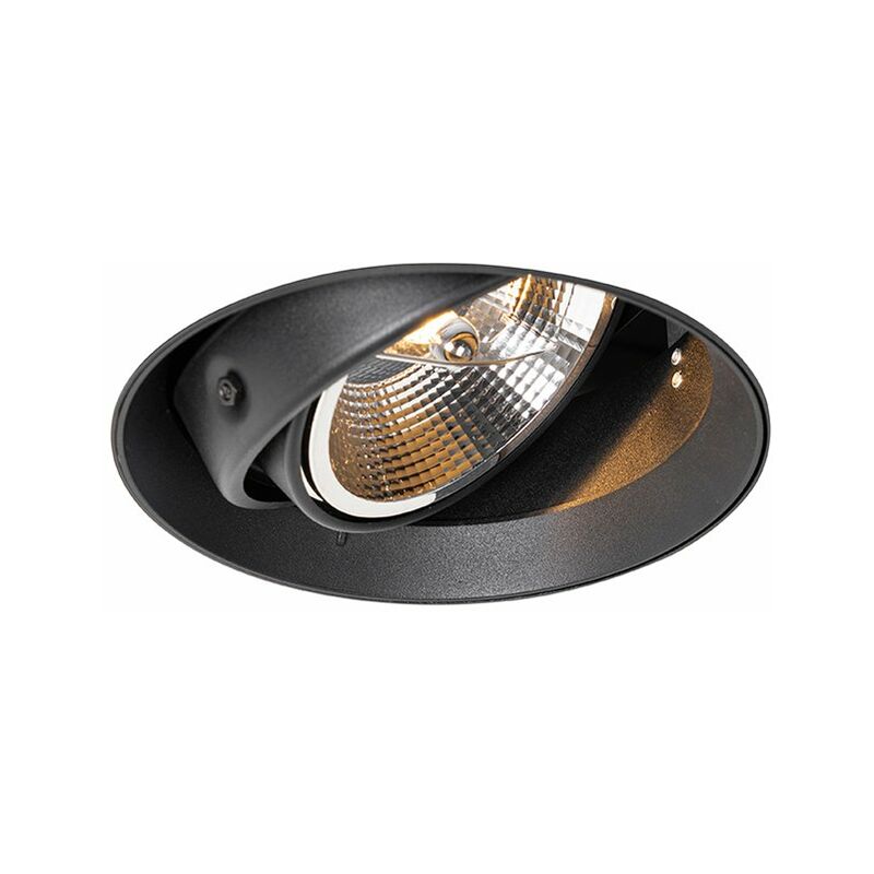 foto del prodotto faretto da incasso oneon trimless moderno alluminio nero tondo max. 1 x watt qazqa