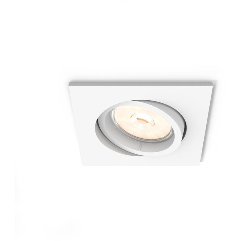 foto del prodotto faretto da incasso orientabile bianco senza lampadina