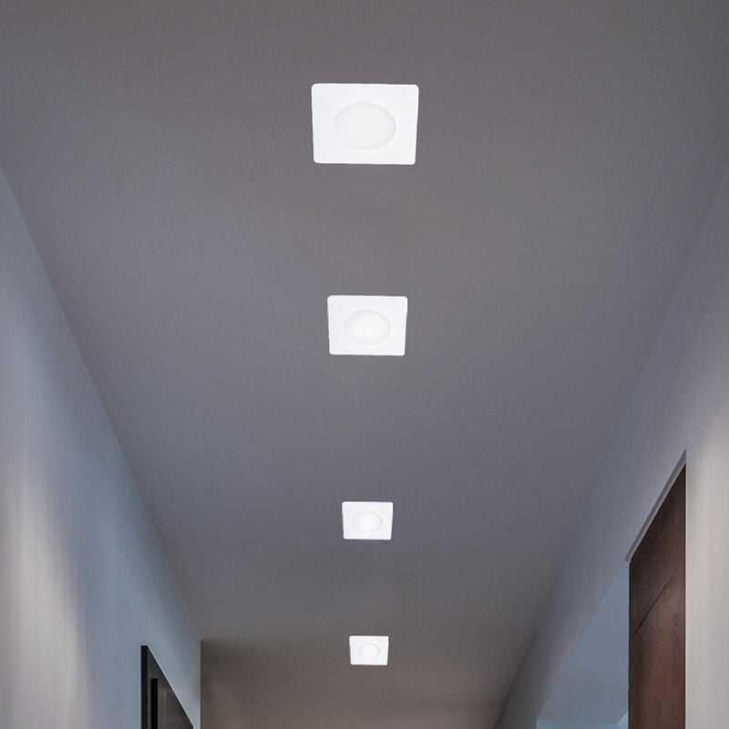 foto del prodotto faretto da incasso plafoniera soggiorno lampada faretto da incasso quadrato plafoniera led camera da letto, 12w 1000lm bianco caldo, lxp 10,2x10,2