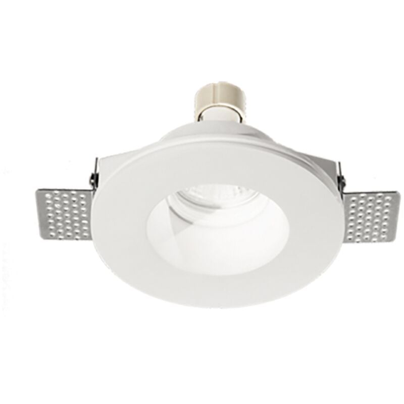 foto del prodotto faretto da incasso rotondo jazz in gesso verniciato bianco d10 cm