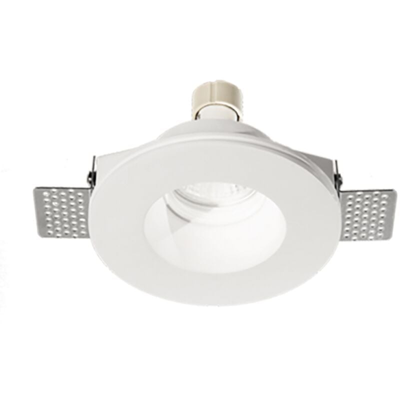 foto del prodotto faretto da incasso rotondo jazz in gesso verniciato bianco d12 cm