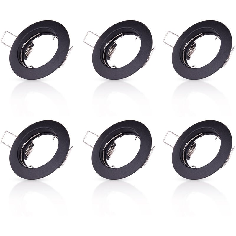 foto del prodotto faretto da incasso spotlight luce guardaroba lampada sottopensile cucina nero, 6x gu10 rigido fisso paco home