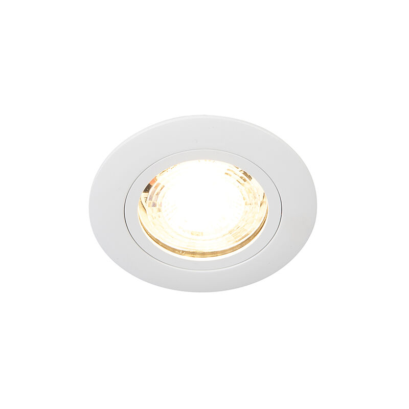 foto del prodotto faretto da incasso ulo moderno plastico bianco tondo non sostituibile led max. 1 x 5 watt qazqa