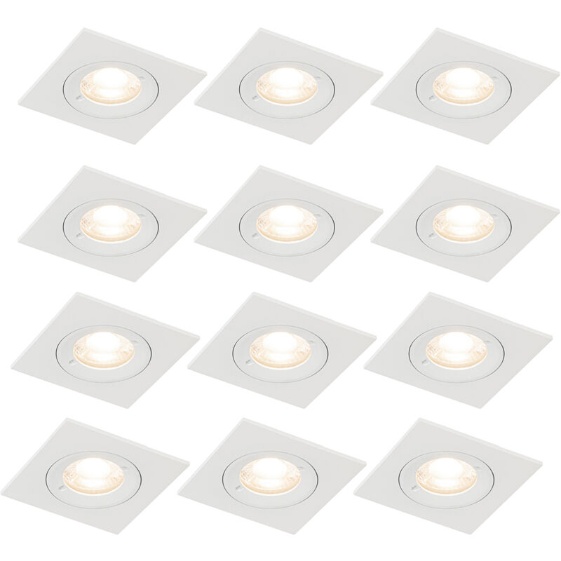 immagine 0 del prodotto faretto da incasso xena moderno alluminio bianco quadrato max. 12 x watt qazqa