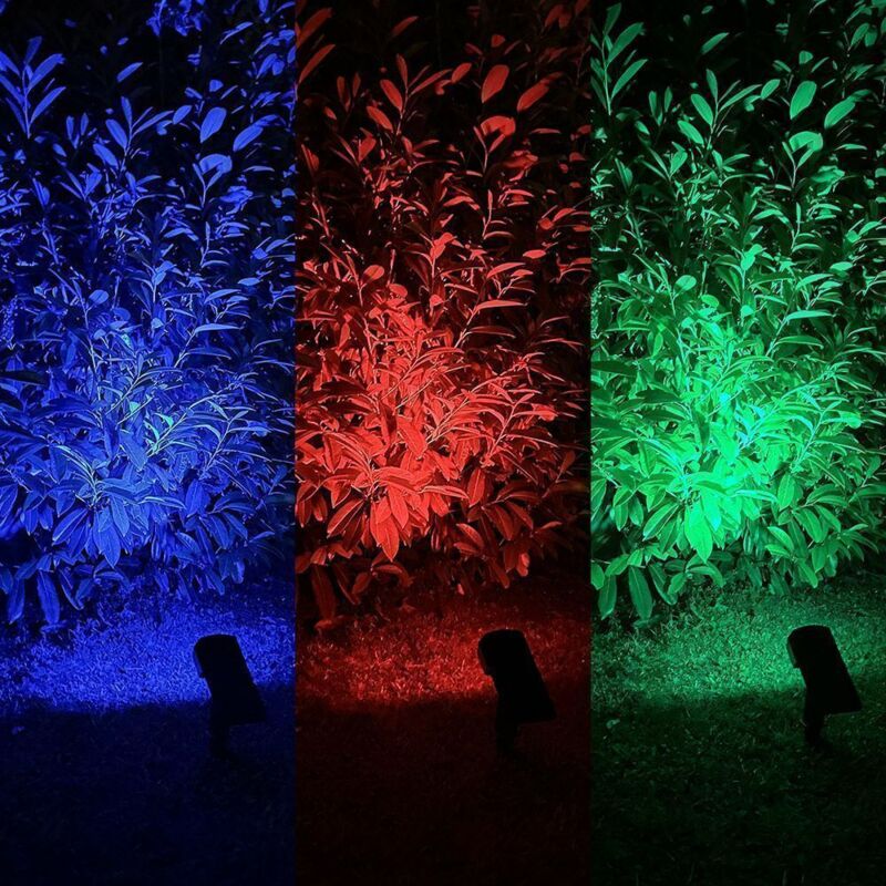foto del prodotto faretto da palo solare salamanca rgb ip65
