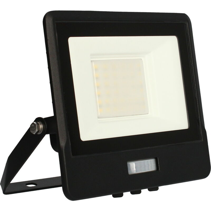 foto del prodotto faretto da parete alto 30w, 4000k, 2510lm, nero rivelatore ir arlux lighting