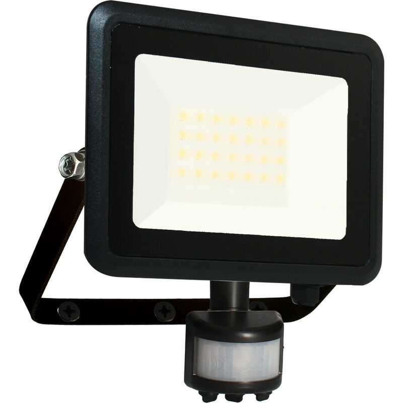 foto del prodotto faretto da parete kreon 2 ip44, 20w, 4000k, 2000lm, nero rilevatore ir arlux lighting