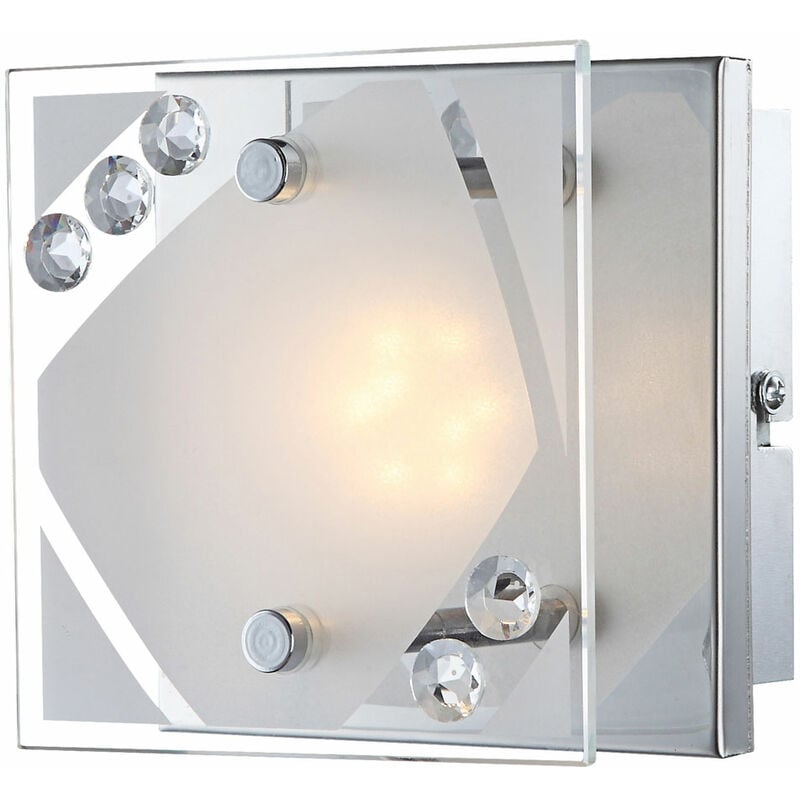 foto del prodotto faretto da parete led 4 watt illuminazione vetro cristalli satinati globo 41713 1